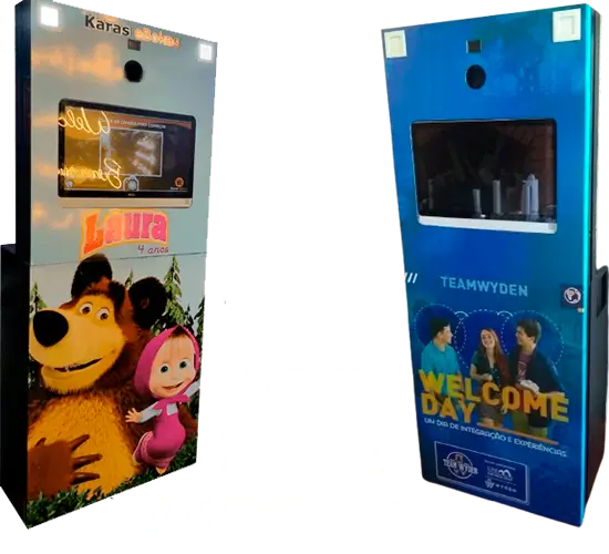 Totem de fotos personalizado — cabine fotográfica Karas e Bokas Campinas